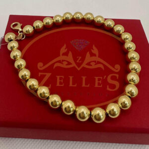 Gold Beaded Bracelet 8 - 8.5 inches
