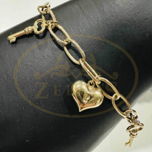 Key and Heart Charm