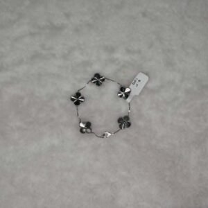 White Gold VCS Inspired Bracelet Size 7"